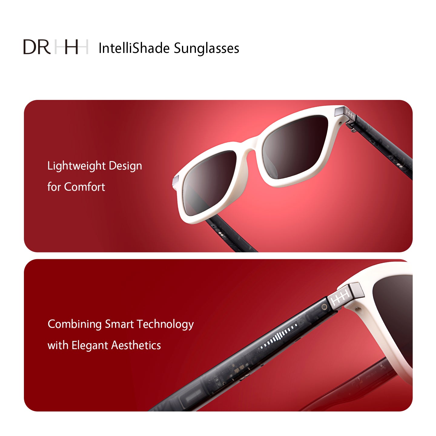 DR H Smart AI Sunglasses Silk White