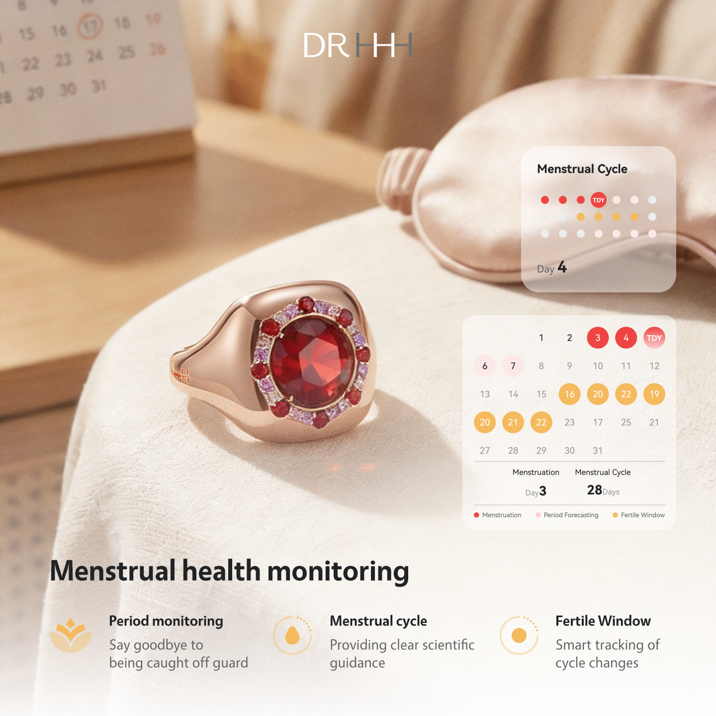 DR HHH WUJI Smart Ring 24/7 monitoring with multi-dimensional health tracking