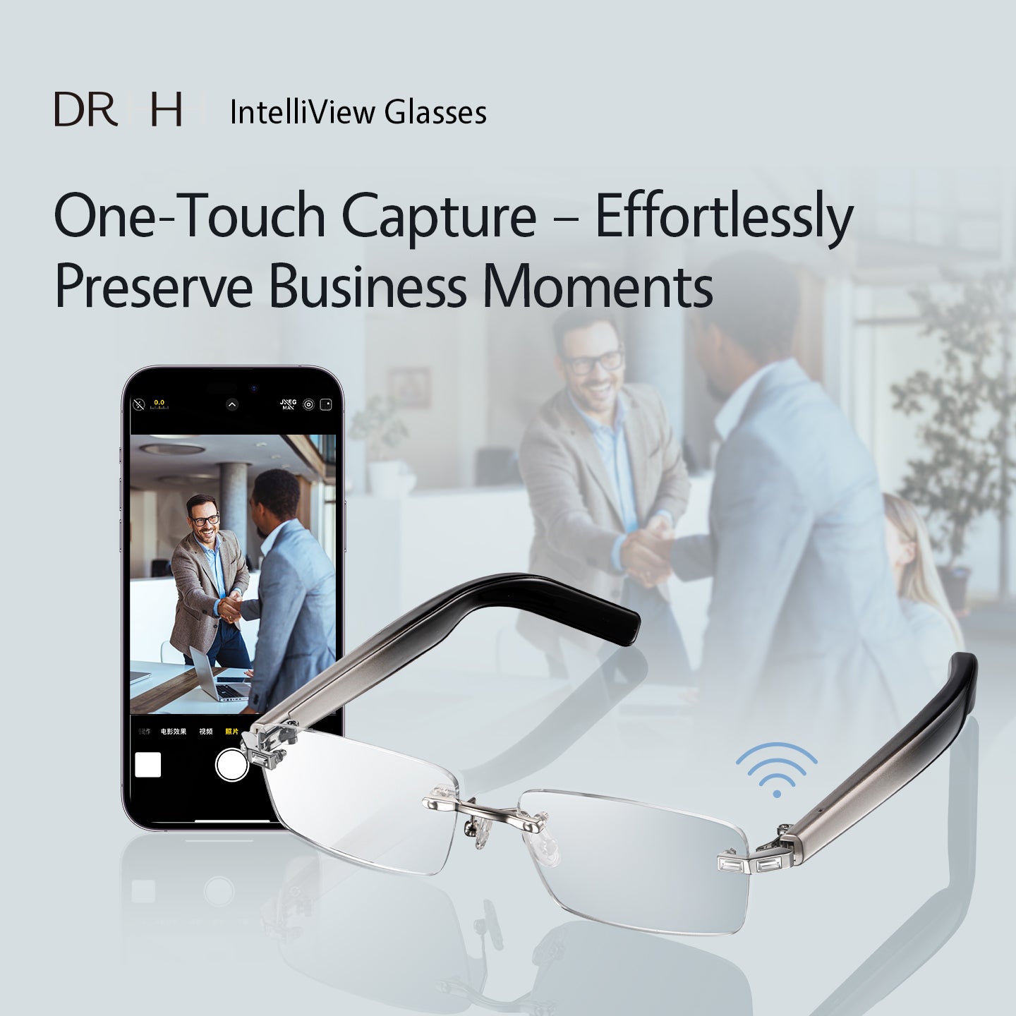 DR HHH AI Bluetooth Call Business Smart  Glasses IntelliView glasses