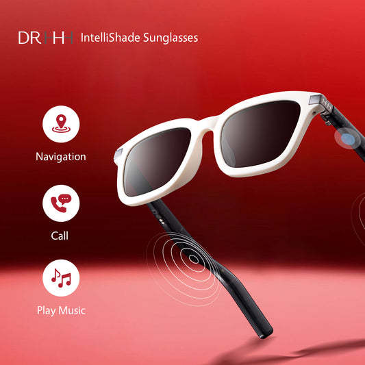DR H Smart AI Sunglasses  Silk White
