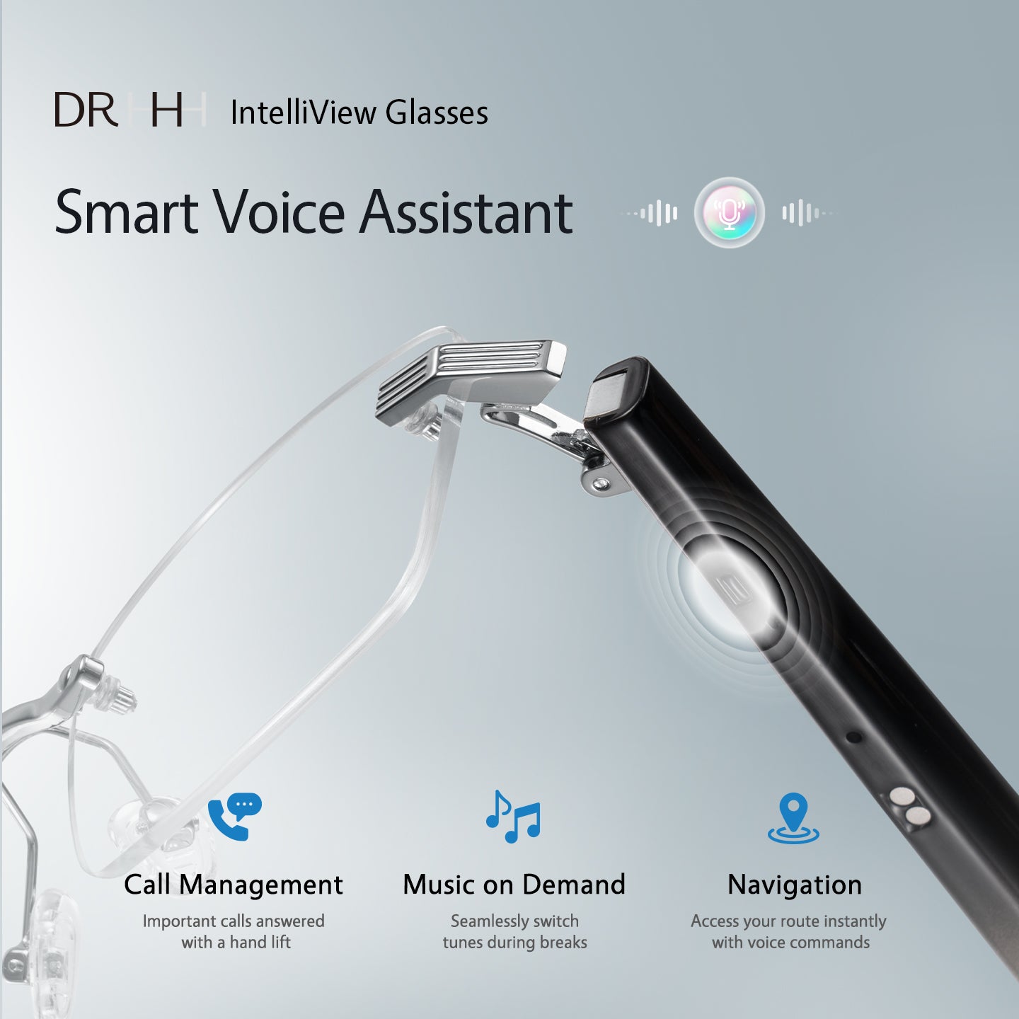 DR HHH AI Bluetooth Call Business Smart  Glasses IntelliView glasses